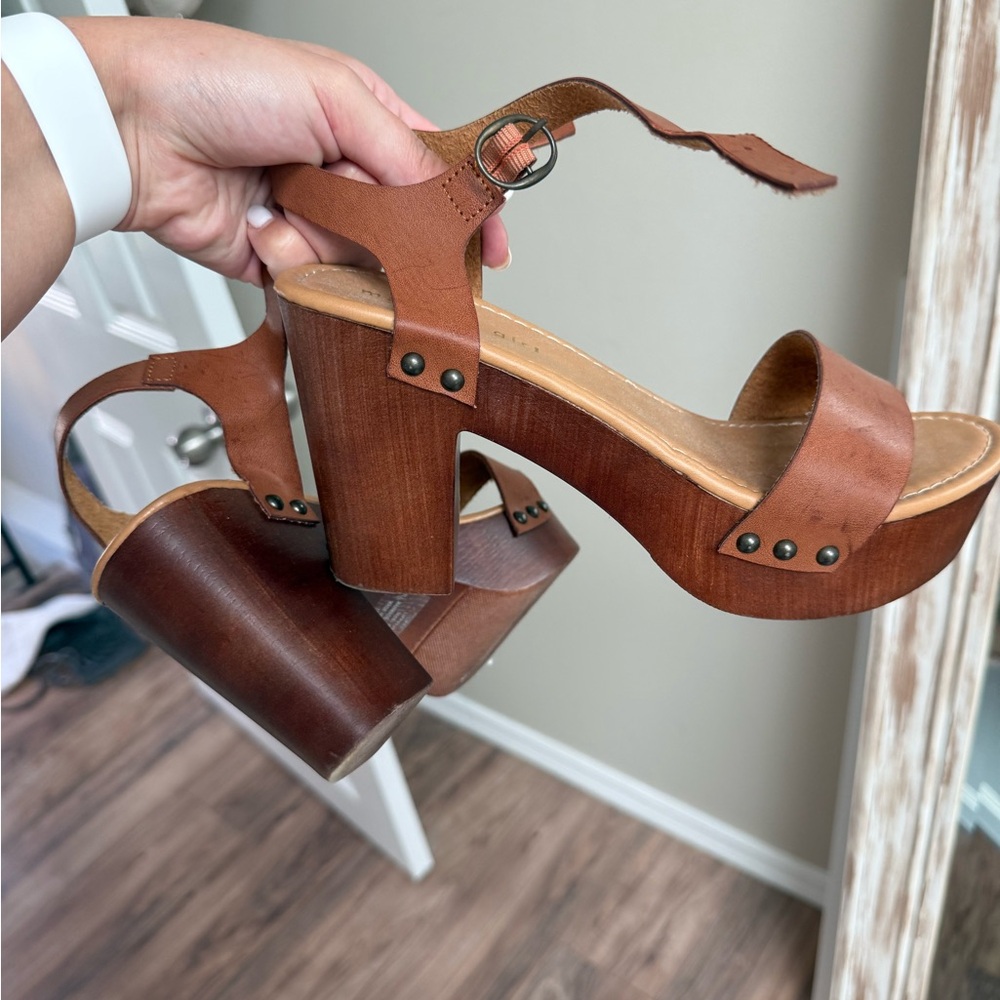 Madden Girl Brown Platform Heels